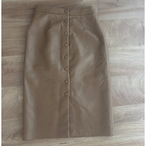 Aritzia Leather Midi Pencil Skirt - Picture 4 of 8
